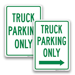 Image of Truck Reserved Parking Signs