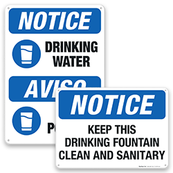 Image of Water Fountain Signs