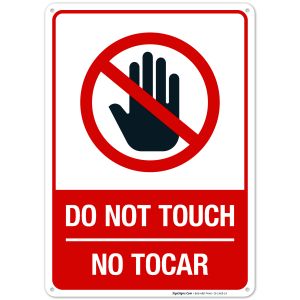 Do Not Touch Bilingual Sign