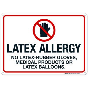 Latex Allergy Sign, (SI-6964)
