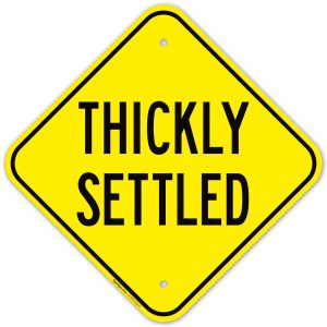 Thickly Settled Sign