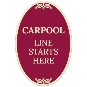 Carpool Line Starts Here Decor Sign