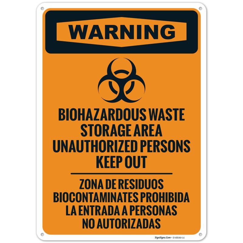biohazard waste storage signs