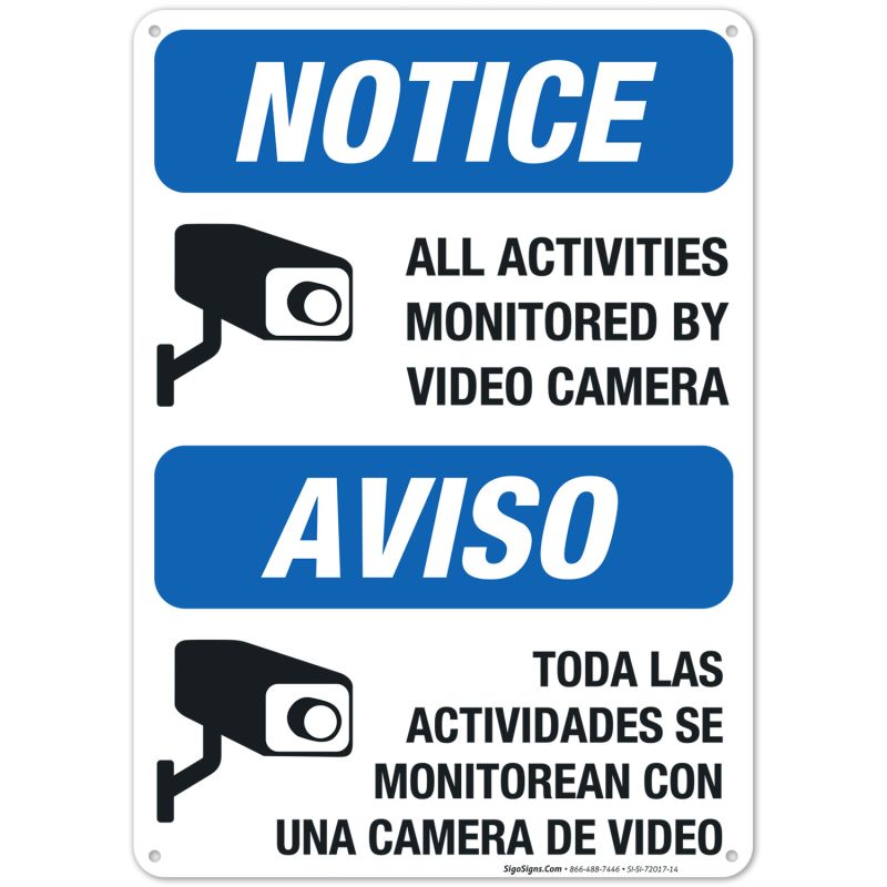 surveillance camera sign