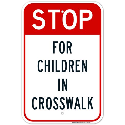 stop children crossing sign