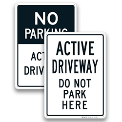 Image of Active Driveway Signs