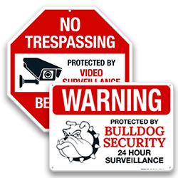 Beware Of Dog Surveillance Signs