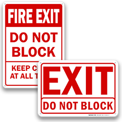 Do Not Block Signs