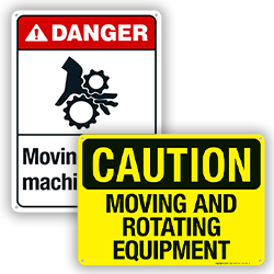 Moving Machinery Signs