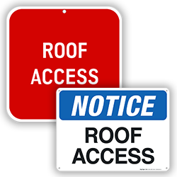 Image of Roof Access Signs