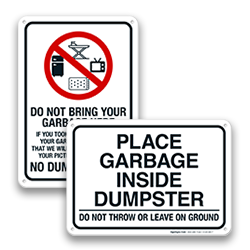 Image of Trash Only Signs