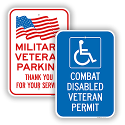 Image of Veterans Reserved Parking Signs