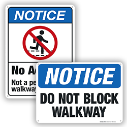 Walkway Safety Signs